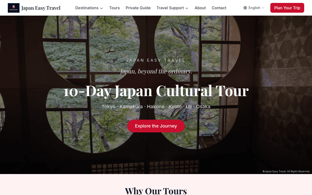 Japan Easy Travel website